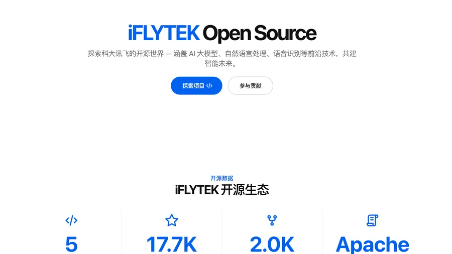 欢迎来到 iFLYTEK 开源社区